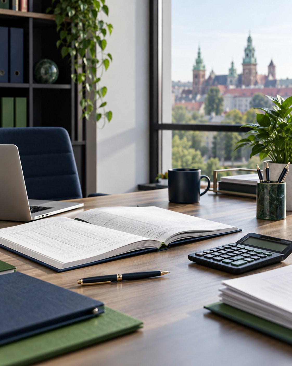 Uporządkowane dokumenty i narzędzia pracy księgowej